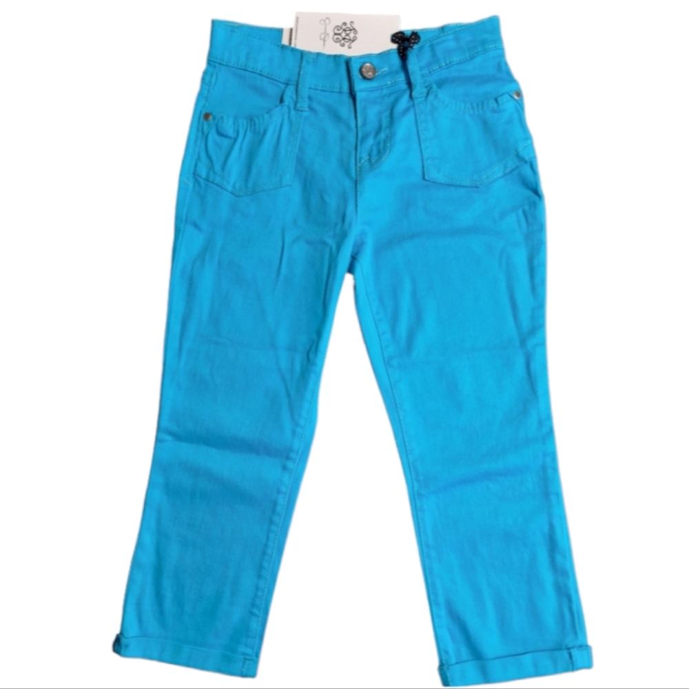 Jessica Simpson Little Girl Capri Pants Size 12 Turquoise